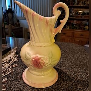 Vintage Floral Hull Pitcher Vase